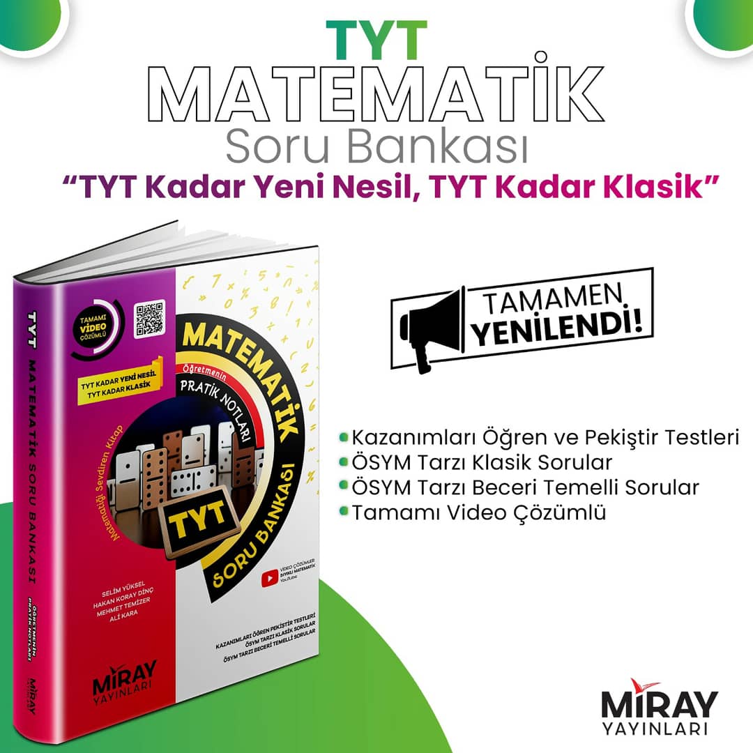 2 Lisarı Set Selim Yüksel Tyt Matematik Video Ders Notları Tyt Matematik Soru Bankası Seti