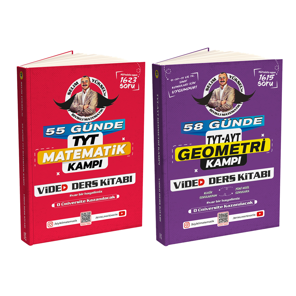 2 Li VİD Seti Bıyıklı Matematik 55 Günde Tyt Matematik ve 58 Günde Geometri Vid. Ders Kitabı 2 Li VİD Seti Bıyıklı Matematik 55 Günde Tyt Matematik ve 58 Günde Geometri Vid. Ders Kitabı