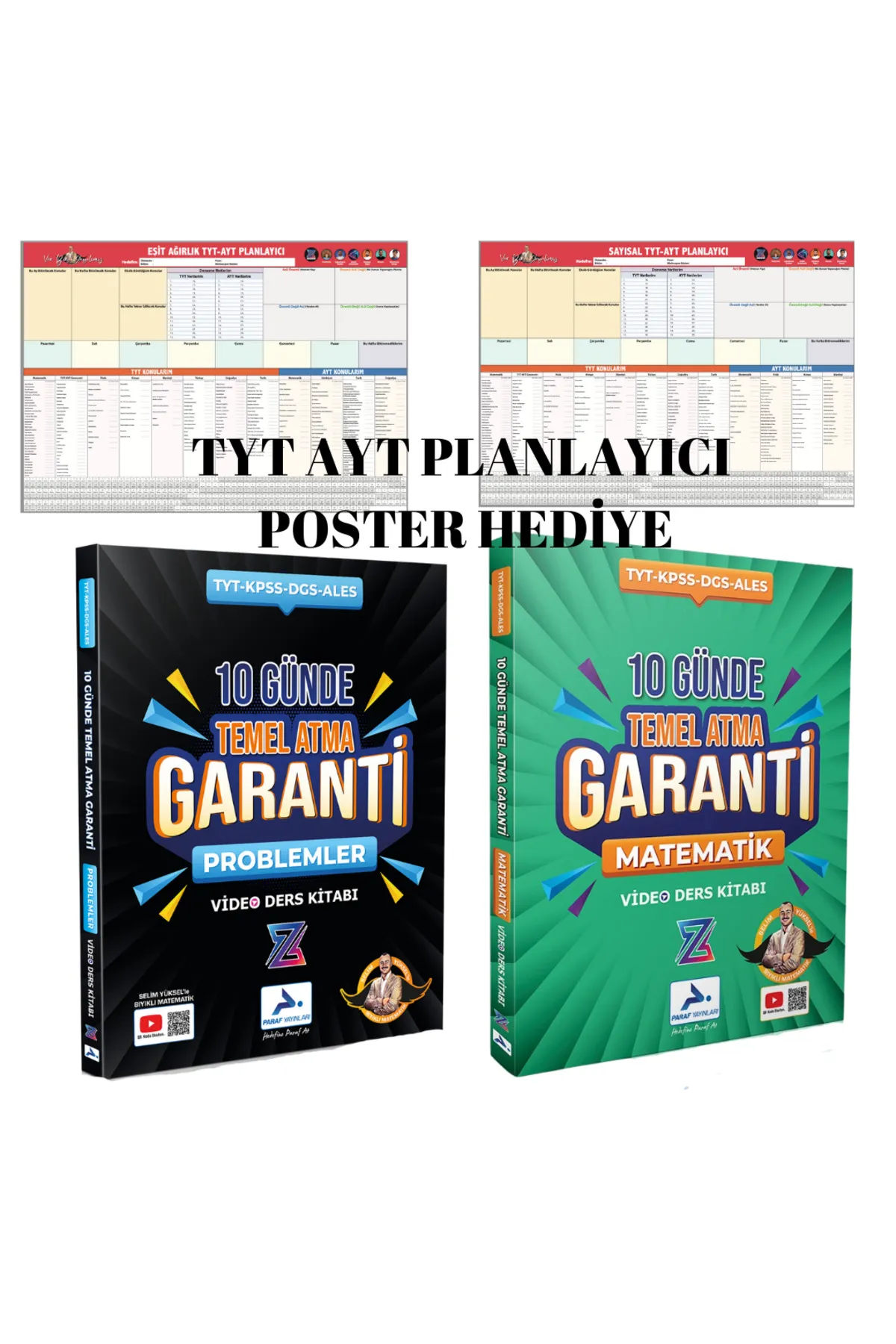 2PLİ TEMEL ATMA GARANTİ 10 GÜNDE PROBLEMLER MATEMATİK TYT AYT PLANLAYICI POSTER HEDİYE => TYT İlk 12 - AYT İlk 10 Soru Matematik 30 Deneme- Öğren de Gel +22 Net - Bıyıklı Matematik