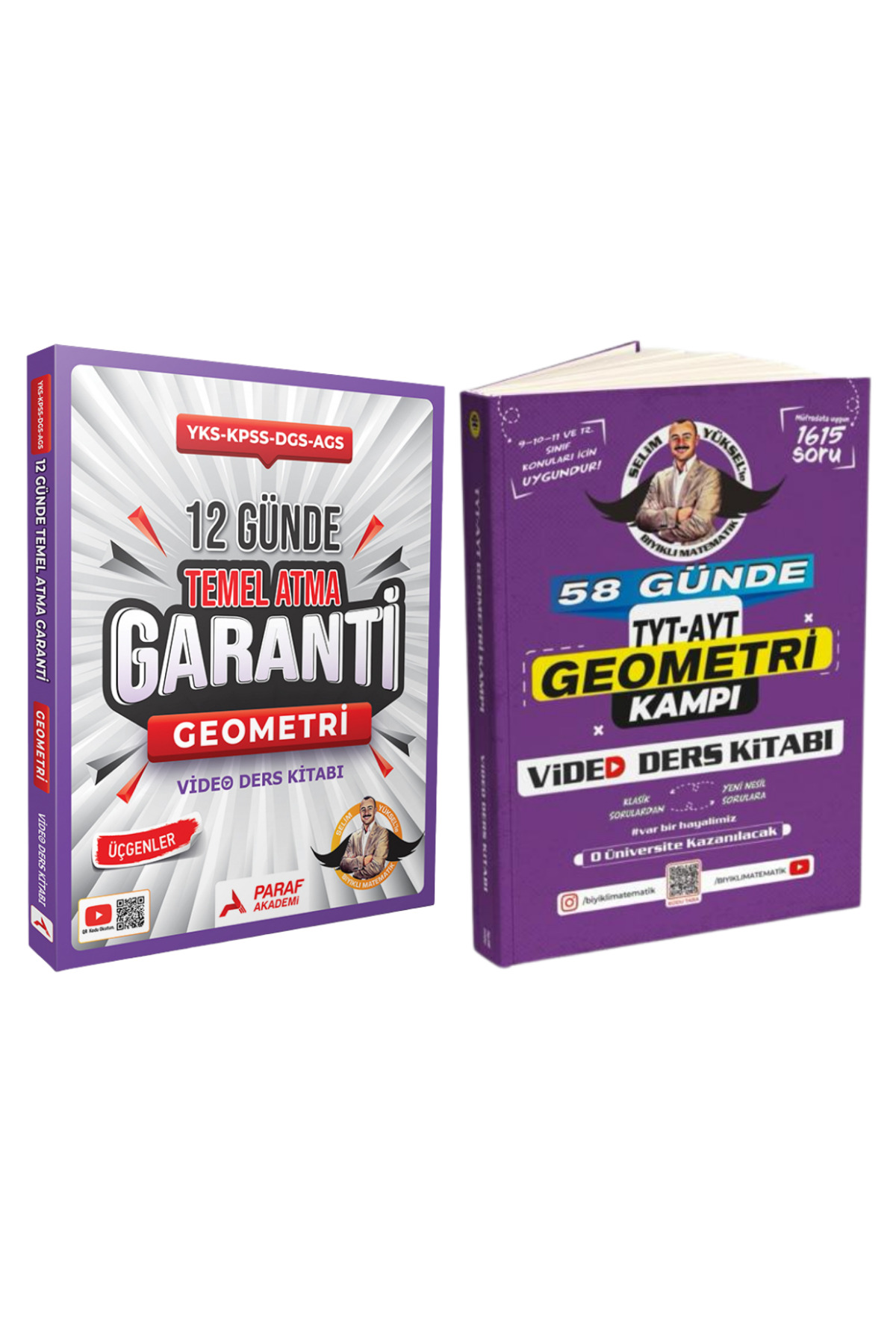2li GEO Set 12 Günde Temel Atma Garanti - 58 Günde TYT AYT Geometri Video Ders Kitabı 2li GEO Set 12 Günde Temel Atma Garanti - 58 Günde TYT AYT Geometri Video Ders Kitabı