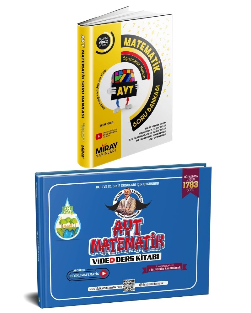 Eko 2 AYT Set Bıyıklı Matematik Ayt Video Ders Notu Eko Kitap Ve Miray Ayt Soru Bankası Eko 2 AYT Set Bıyıklı Matematik Ayt Video Ders Notu Eko Kitap Ve Miray Ayt Soru Bankası