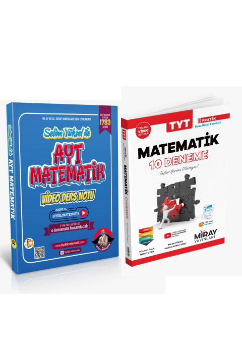 2 Li Set Selim Yüksel İle Ayt Matematik- Miray 10 Lu Tyt Deneme Sınavı