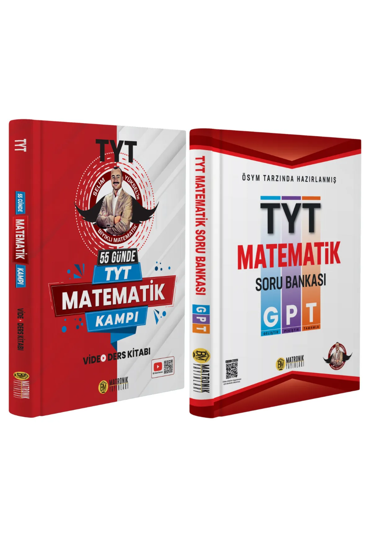2 li TYT Seti -55 Günde Tyt Matematik Video - GPT TYT Matematik Soru Bankası-Bıyıklı Matematik