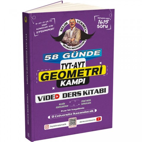 3 Lü TYT Seti  Bıyıklı Matematik 55 Günde TYT- 58 Günde Geometri Video Ders Kitapları ve Miray TYT Matematik  Soru Bankası