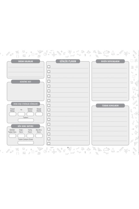 Öğrenci Planlama Defteri Planla-kazan
